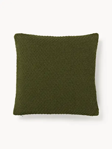 Housse de coussin 60x60 en chenille Everly, 100 % polyester (recyclé), certifié GRS

Le matériau est certifié selon STANDARD 100 by OEKO-TEX®, 11.HIN.00050, Vert foncé, larg. 50 x long. 50 cm