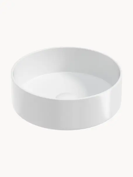 Aufsatzwaschbecken Orsal aus Keramik, Ø 41 cm, Keramik, Weiß, Ø 41 x H 12 cm