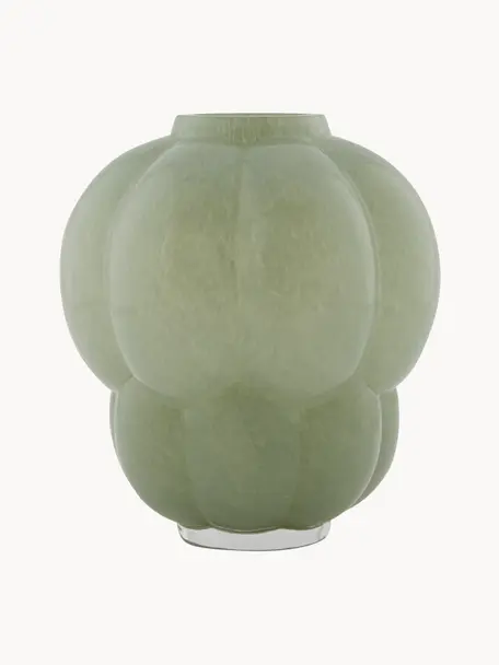 Sklenená váza Uva, V 22 cm, Sklo, Šalviovozelená, Ø 20 x V 22 cm