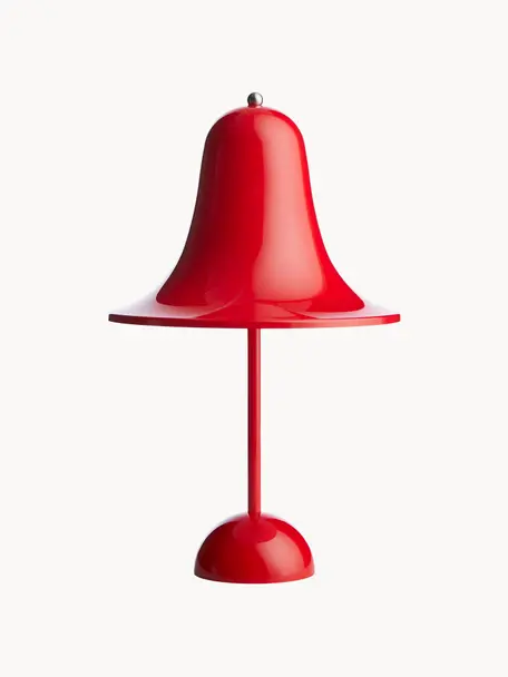 Lámpara de mesa LED regulable Pantop, portátil, Plástico, Rojo, Ø 18 x Al 30 cm