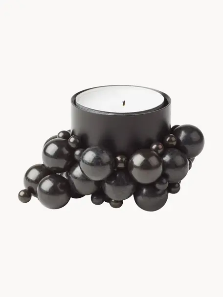 Magnetischer Teelichthalter Molekyl, Stahl, beschichtet, Schwarz, Ø 4 x H 3 cm