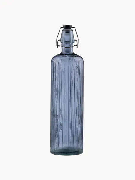 Wasserflasche Kusintha, 1.2 L, Glas, Blau, 1.2 L
