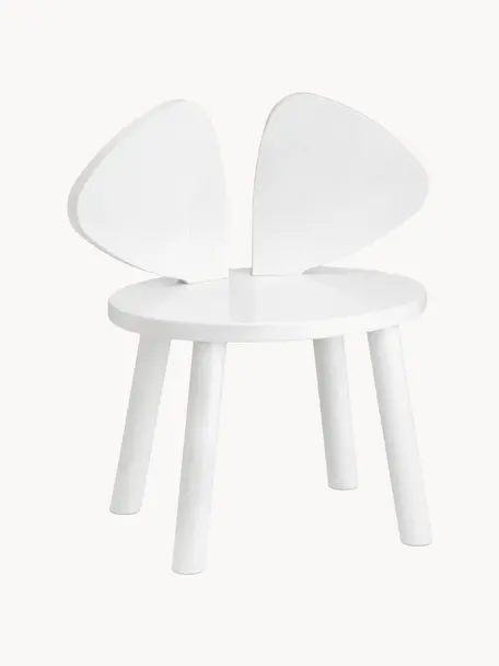 Detská stolička z dreva Mouse, Dubová dyha, lakovaná 

Tento produkt je vyrobený z trvalo udržateľného dreva s certifikátom FSC®., Biela, Š 43 x H 28 cm