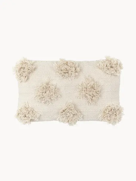 Funda de cojín Vana, Algodón, Beige, An 30 x L 50 cm