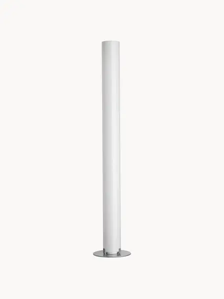 Grosse Stehlampe Stylos, Lampenschirm: Kunststoff, Weiss, Silberfarben, H 200 cm