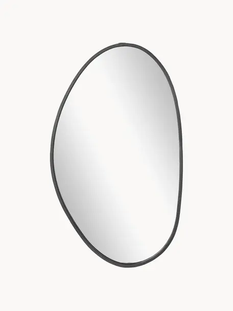 Nástěnné zrcadlo v organickém tvaru Faun, Černá, Š 40 cm, V 70 cm