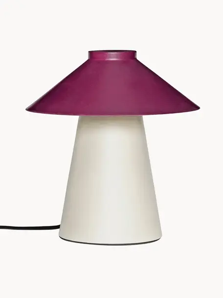 Tafellamp Chipper, Lamp: gecoat metaal, Roze, beige, Ø 25 x H 26 cm