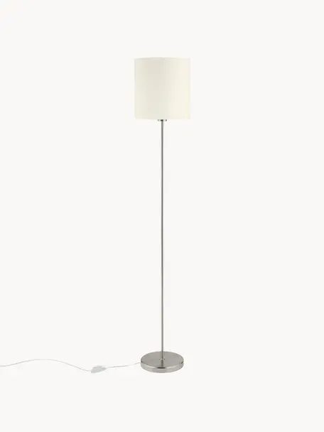 Lampa podłogowa Mick, Biały, odcienie srebrnego, W 158 cm