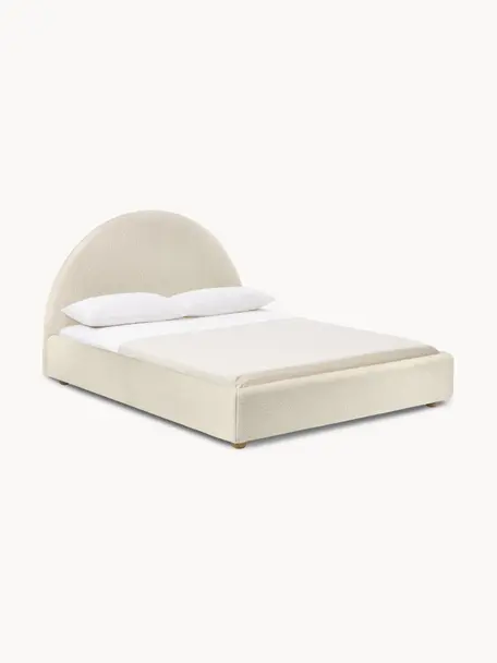 Čalouněná postel Ebba, Světle béžová, Š 140 cm, D 200 cm