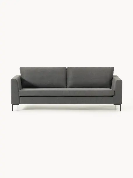 Sofa Luna (3-Sitzer), Bezug: 100 % Polyester Der strap, Gestell: Massives Buchenholz, Schi, Webstoff Anthrazit, B 230 x T 95 cm