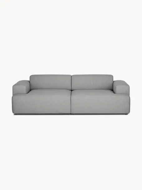Sofa Melva (3-Sitzer), Bezug: 100% Polyester Der hochwe, Gestell: Massives Kiefernholz, FSC, Füße: Kunststoff, Webstoff Grau, B 238 x T 101 cm