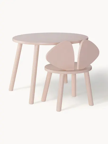 Kindertisch Mouse mit Kinderstuhl, 2er-Set, Birkenholzfurnier, lackiert

Dieses Produkt wird aus nachhaltig gewonnenem, FSC®-zertifiziertem Holz gefertigt., Hellrosa, Set mit verschiedenen Grössen