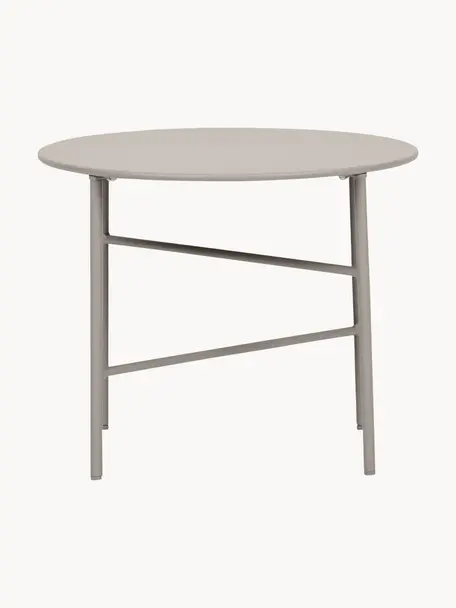 Ogrodowy stolik pomocniczy z metalu Vitus, Metal powlekany, Jasny beżowy, Ø 50 x W 40 cm