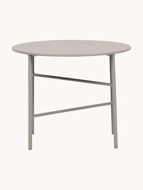 Table d'appoint de jardin en métal Vitus, Métal, enduit, Beige clair, Ø 50 x haut. 40 cm