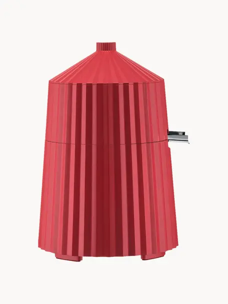 Exprimidor electrico con relieves Plissé, Resina termoplástica, Rojo, Ø 19 x Al 28 cm