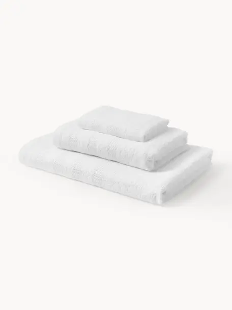 Serviettes de bain Camila, 3 élém., 100 % coton
Grammage léger, 400 g/m²

Le matériau est certifié STANDARD 100 OEKO-TEX®, 3883CIT, CITEVE, Blanc, Lot de différentes tailles (serviette invité, serviette de toilette et drap de b