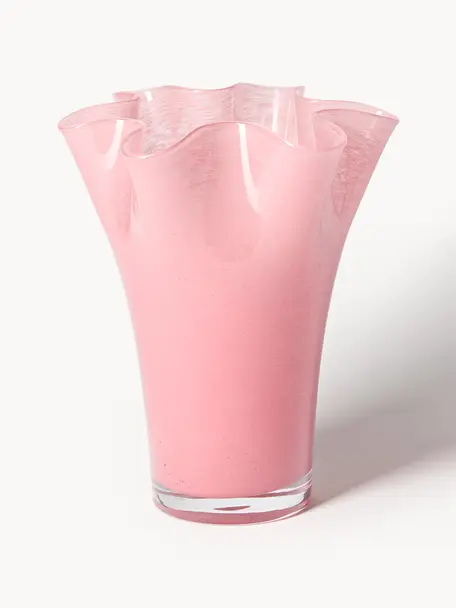 Vaso in vetro soffiato Inaya, alt. 25 cm, Vetro soffiato, Rosa antico, Ø 21 x Alt. 25 cm