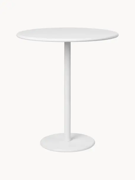 Okrúhly záhradný príručný stolík Stay, Hliník ošetrený práškovým náterom, Biela, Ø 40 x V 45 cm