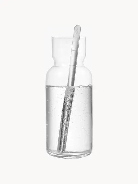 Carafe à eau avec cuillère Nesting, 2 élém., Transparent, argenté, 1,1 L