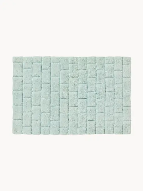 Tappeto da bagno morbido Metro, 100% cotone
Qualità resistente, 1900 g/m², Verde menta, Larg. 60 x Lung. 90 cm