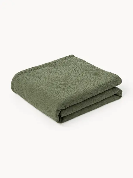 Colcha de algodón texturizada Panra, 100% algodón 

El material utilizado para este producto ha sido probado contra sustancias nocivas y está certificado según el STANDARD 100 por OEKO-TEX®, CITEVE, 5763CIT., Verde oliva, An 230 x L 250 cm (para camas de 180 x 200 cm)