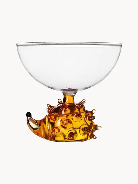 Ručně vyrobená koktejlová sklenice Animal Farm, Borosilikátové sklo, Transparentní, oranžová, Ø 11 cm, V 10 cm, 280 ml