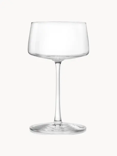 Kristall-Champagnerschalen Power, 6 Stück, Kristallglas, Transparent, Ø 9 x H 16 cm, 275 ml