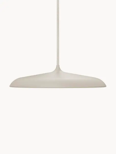 Lámpara de techo pequeña LED Artist, Pantalla: metal recubierto, Cable: cubierto en tela, Beige claro, Ø 25 x Al 6 cm