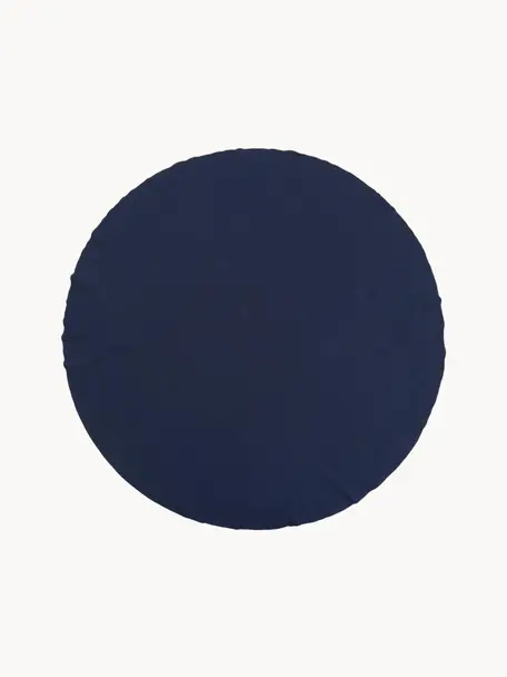 Tovaglietta americana rotonda Wilhelmina, 100% cotone, Blu scuro, 6-8 persone (Ø 200 cm)