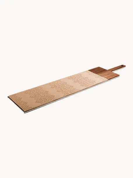 Planche à découper en bois de noyer Taglio, Porcelaine, bois de noyer, Beige clair, bois de noyer, long. 79 x larg. 18 cm