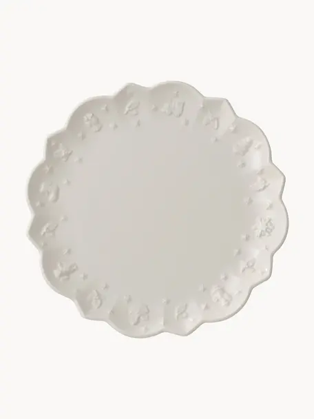 Platos postre de porcelana Toy's Delight, 6 uds., Porcelana Premium, Blanco, Ø 23 cm