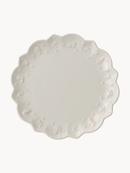 Assiettes à dessert Toy's Delight, 6 pièces, Porcelaine Premium, Blanc cassé, Ø 23 cm