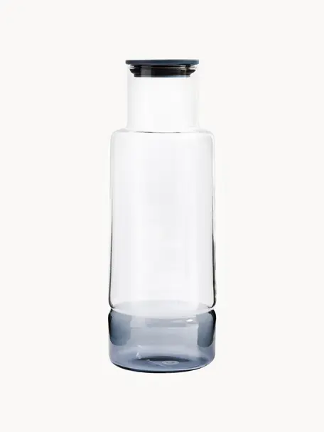 Caraffa per acqua con gradiente Billund, 1 L, Coperchio: biocomposito, Trasparente, blu scuro, 1 L