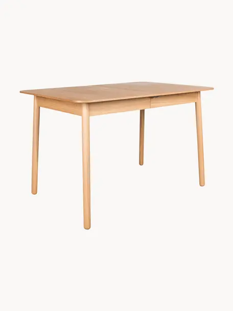 Rozkládací jídelní stůl z jasanového dřeva Glimps,  120 - 162 x 80 cm, Jasanové dřevo, Š 120/160 cm, H 80 cm