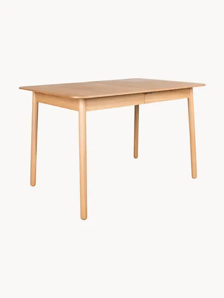 Table extensible en bois de frêne Glimps, 120 - 162 x 80 cm, Bois de frêne, larg. 120 - 162 x prof. 80 cm