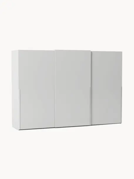 Modulární šatní skříň s posuvnými dveřmi Leon, šířka 300 cm, různé varianty, Světle šedá, Interiér Basic, Š 300 x V 200 cm