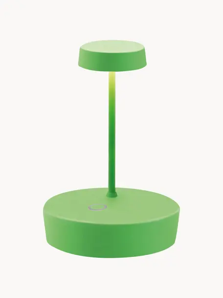 Lámpara de mesa LED móvil regulable Swap Mini, Lámpara: aluminio recubierto Cable, Verde claro, Ø 10 x Al 15 cm