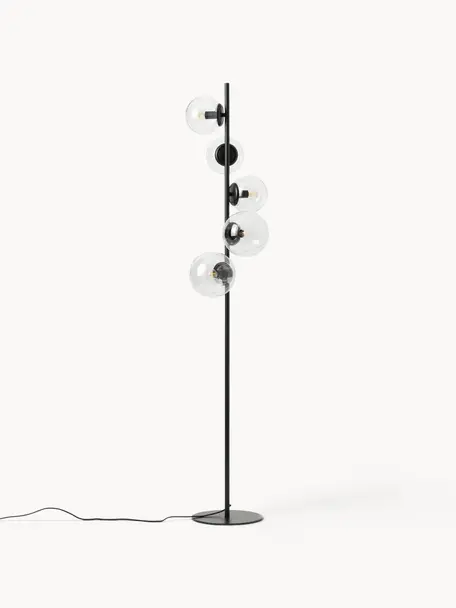 Lampadaire Casey, Noir, haut. 170 cm