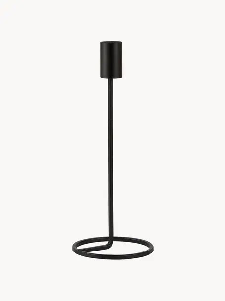 Candelabro Goldie, Metal, Negro, Ø 10 x Al 24 cm