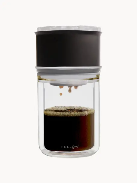 Kaffeedripper und Abtropfbecher-Set Stagg, 2er-Set, Becher: Glas, Schwarz, Transparent, Set mit verschiedenen Größen