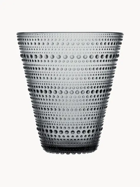 Vaso in vetro Kastehelmi, alt. 15 cm, Vetro, Grigio scuro trasparente, Ø 14 x Alt. 15 cm