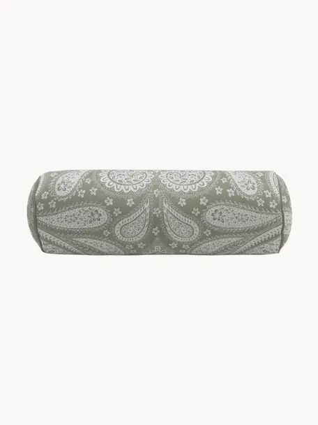 Poduszka wałek z bawełny organicznej Manon, Tapicerka: 100% bawełna organiczna z, Zielony, Ø 18 cm D 50 cm