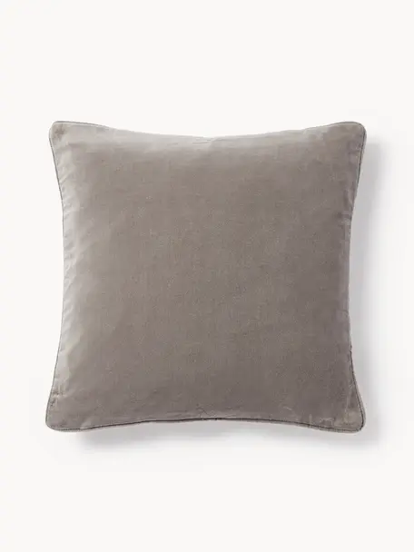 Housse de coussin en velours Dana, 100 % coton

Le matériau est certifié STANDARD 100 OEKO-TEX®, 21.HCN.84376, Hohenstein, Taupe, larg. 40 x long. 40 cm