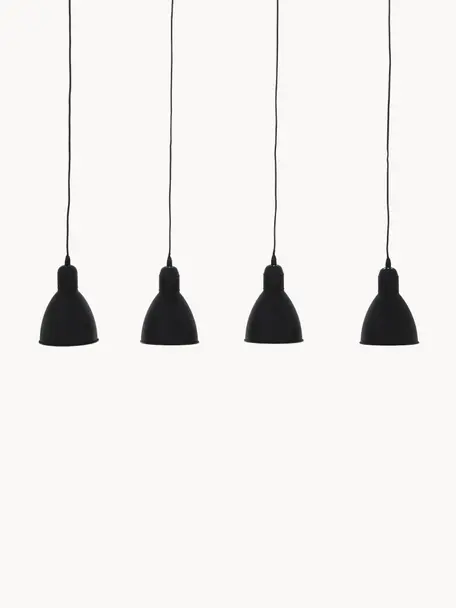 Lámpara de techo Priddy, Acero pintado, Negro, An 98 x Al 20 cm