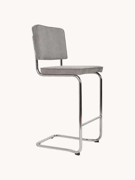 Menčestrová barová stolička Kink, Svetlosivá, Š 50 x H 48 cm