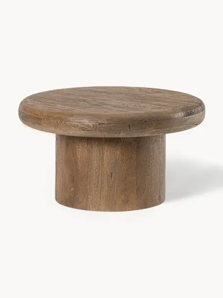 Runder Mangoholz-Couchtisch Lopez, verschiedene Größen, Mangoholz, Mangoholz, Ø 60 cm