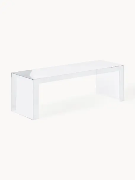 Designový zahradní konferenční stolek Invisible, Akrylátové sklo, Transparentní, Š 120 cm, V 40 cm