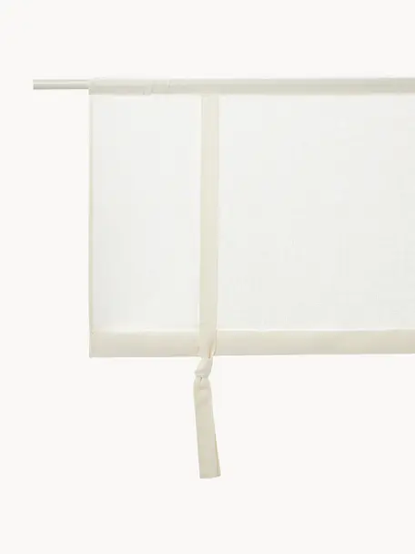 Semi-transparant rolgordijn Eli, 100% linnen, Lichtbeige, B 100 x L 90 cm