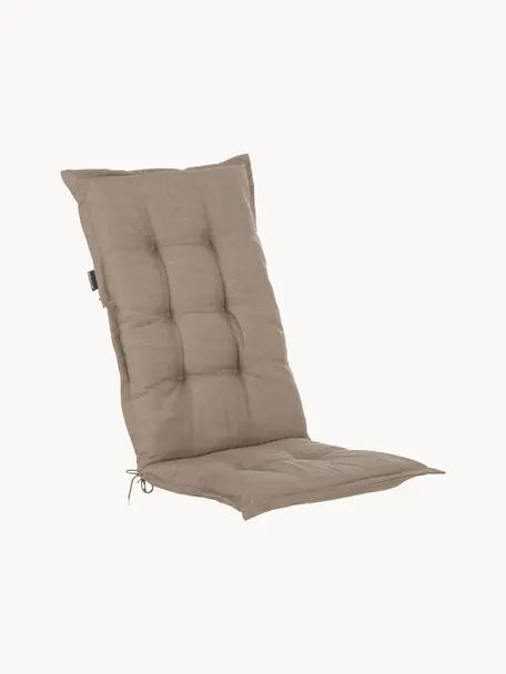 Hoog effen tuinstoelkussen Panama, Bekleding: 50% katoen, 50% polyester, Taupe, B 42 x L 120 cm