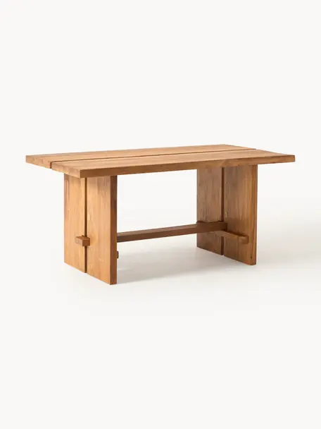 Jedálenský stôl z tíkového dreva Hugo, Tíkové drevo, morené
Tento produkt je vyrobený z trvalo udržateľného dreva s certifikátom FSC®., Tíkové drevo, morené, Š 180 x H 90 cm